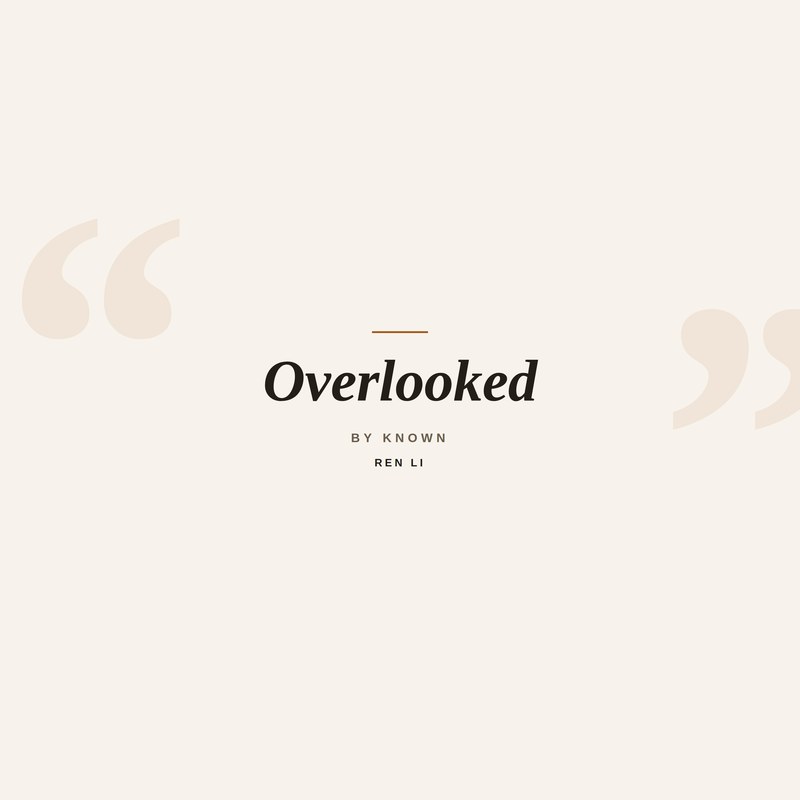 Overlooked podcast cover art